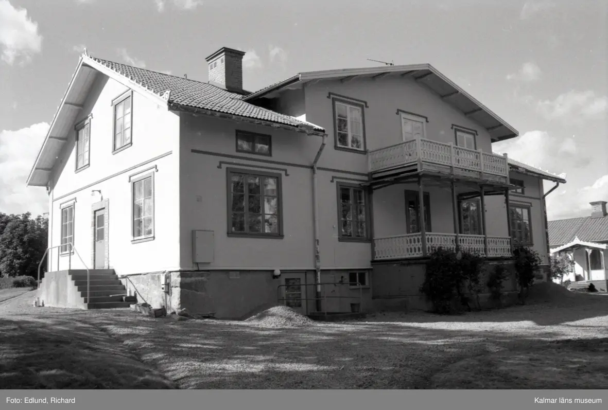 Huvudbyggnaden på Baggetorp 25. Före detta militärboställe. Kalmar
