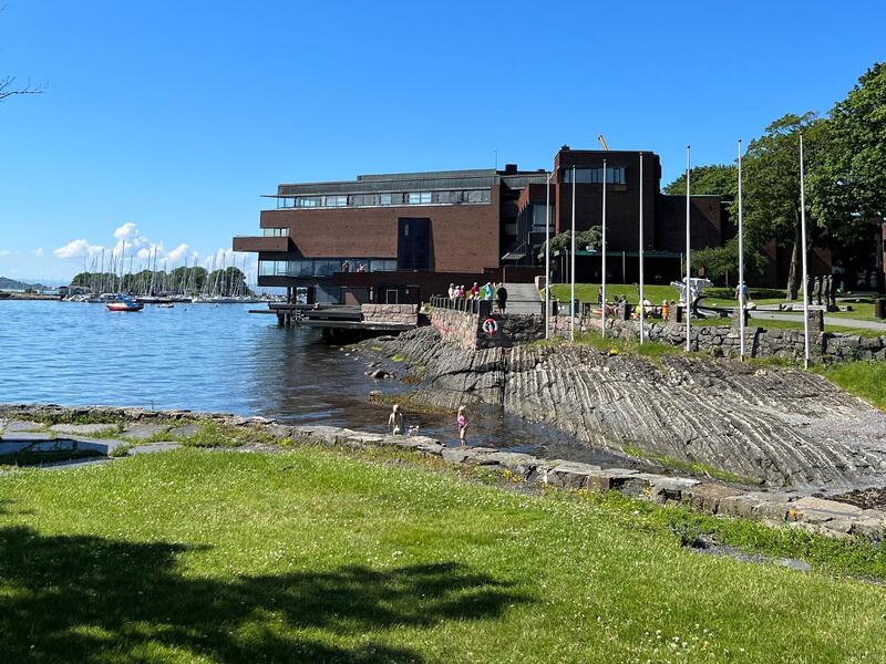 Maritime museum at Bygdøy; red brick building near the fjord, perfect for weddings