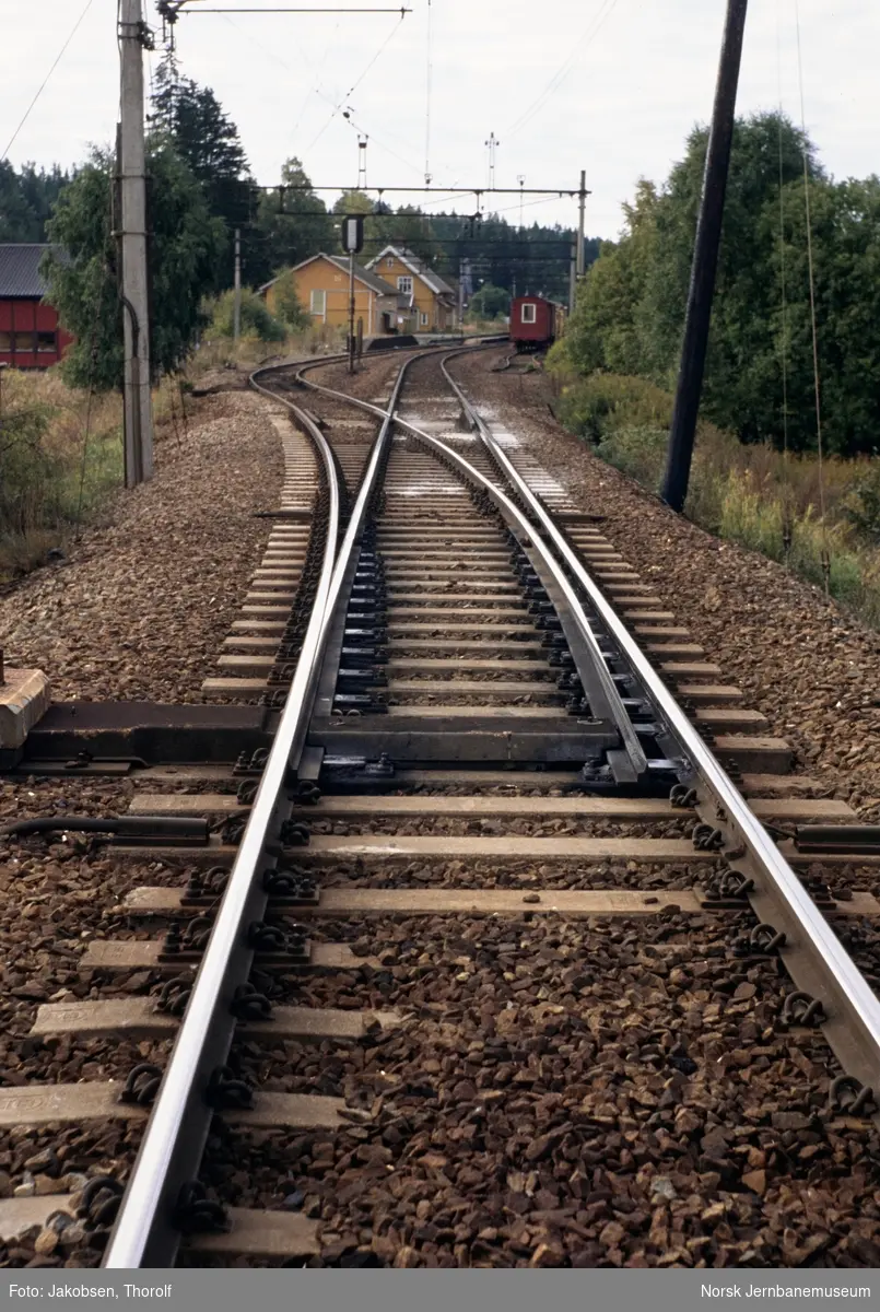 Innkjørsporvekselen på nedlagte Såner stasjon, sett mot syd