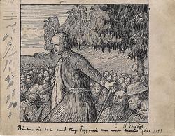 Den mest veltalende bonden reiser seg og vil tale [Illustras