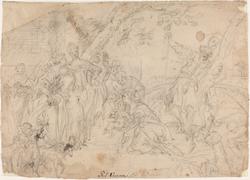 Moses blir funnet [Tegning]