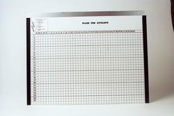 Postmuseet, gjenstander, tavle, hovedfordelingstavle for avi