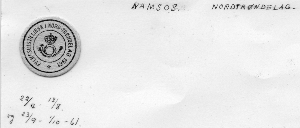 Stempelkatalog 7800 Namsos, Namsos, Nord-Trøndelag