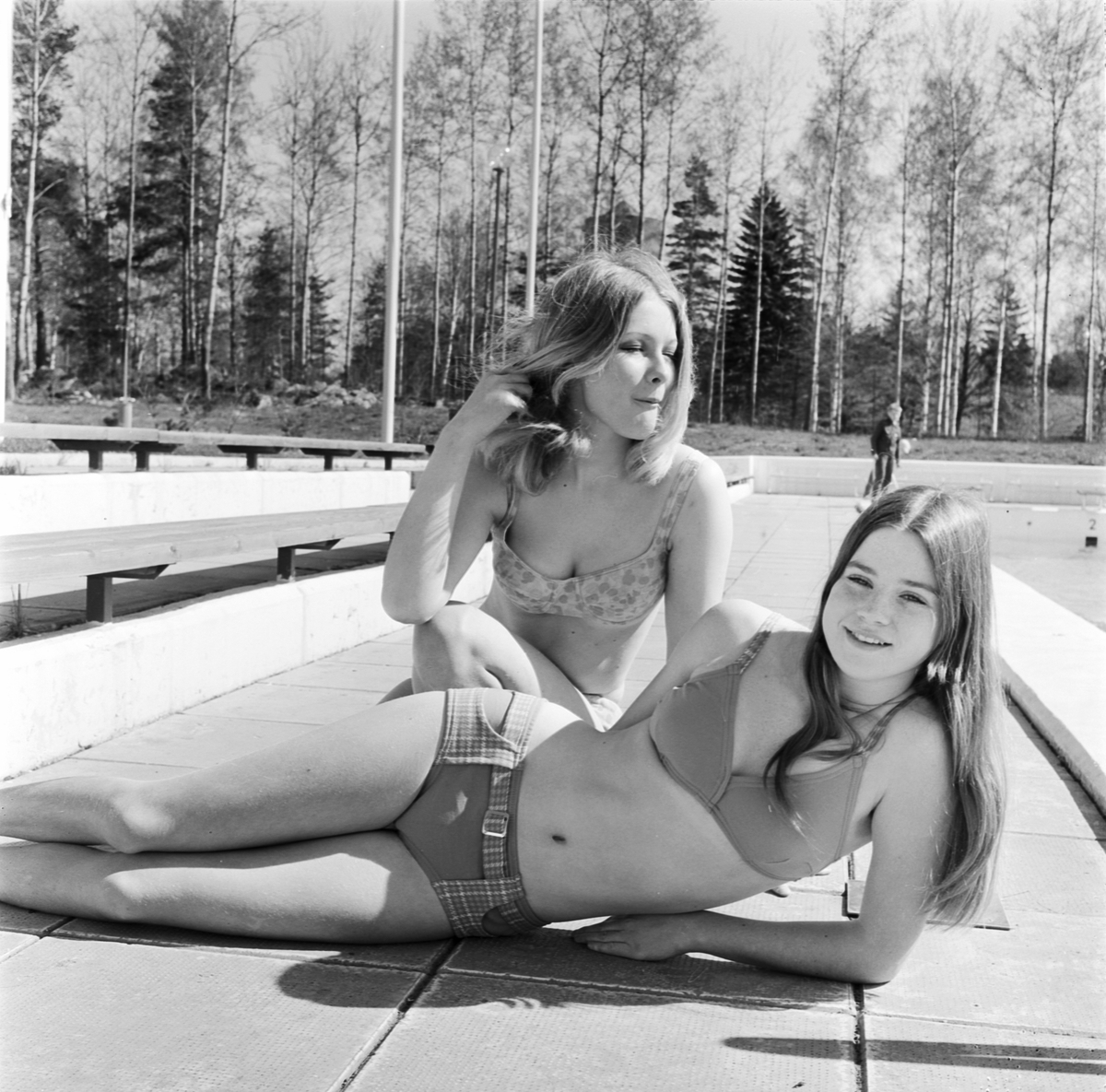Badpremiär på Aspenbadet, Tierp, Uppland 1969