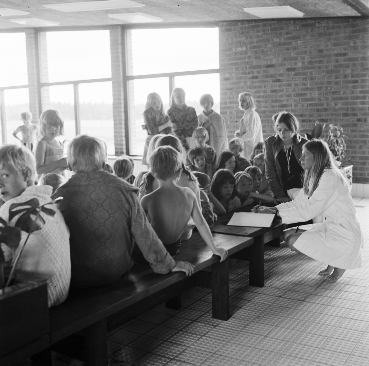 Simskola på Vendelbadet, Uppland 1969