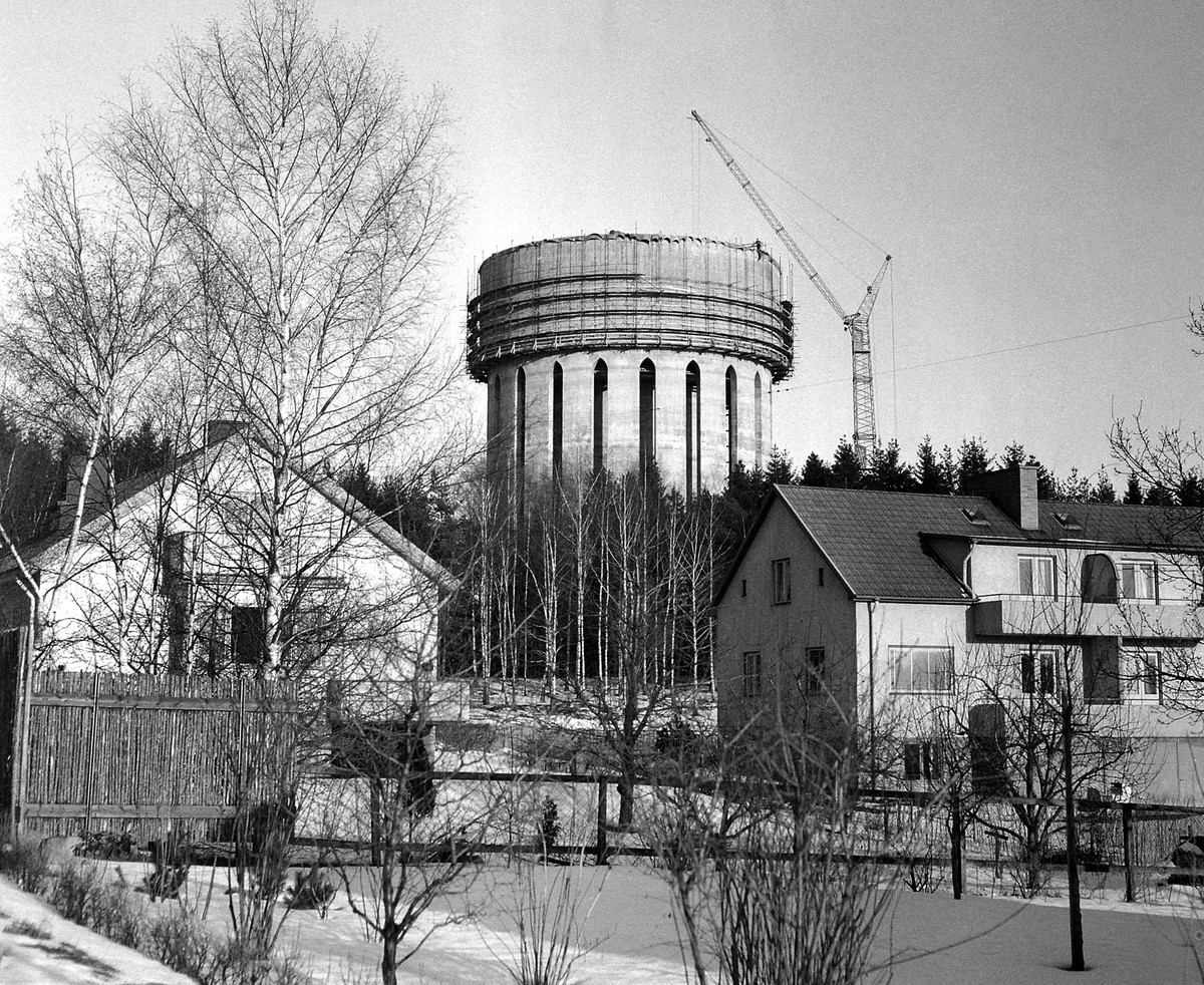 Bygget av Vattentornet , 1958.