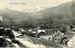 Damplokomotiv type 19a med persontog på Narvik stasjon på Of
