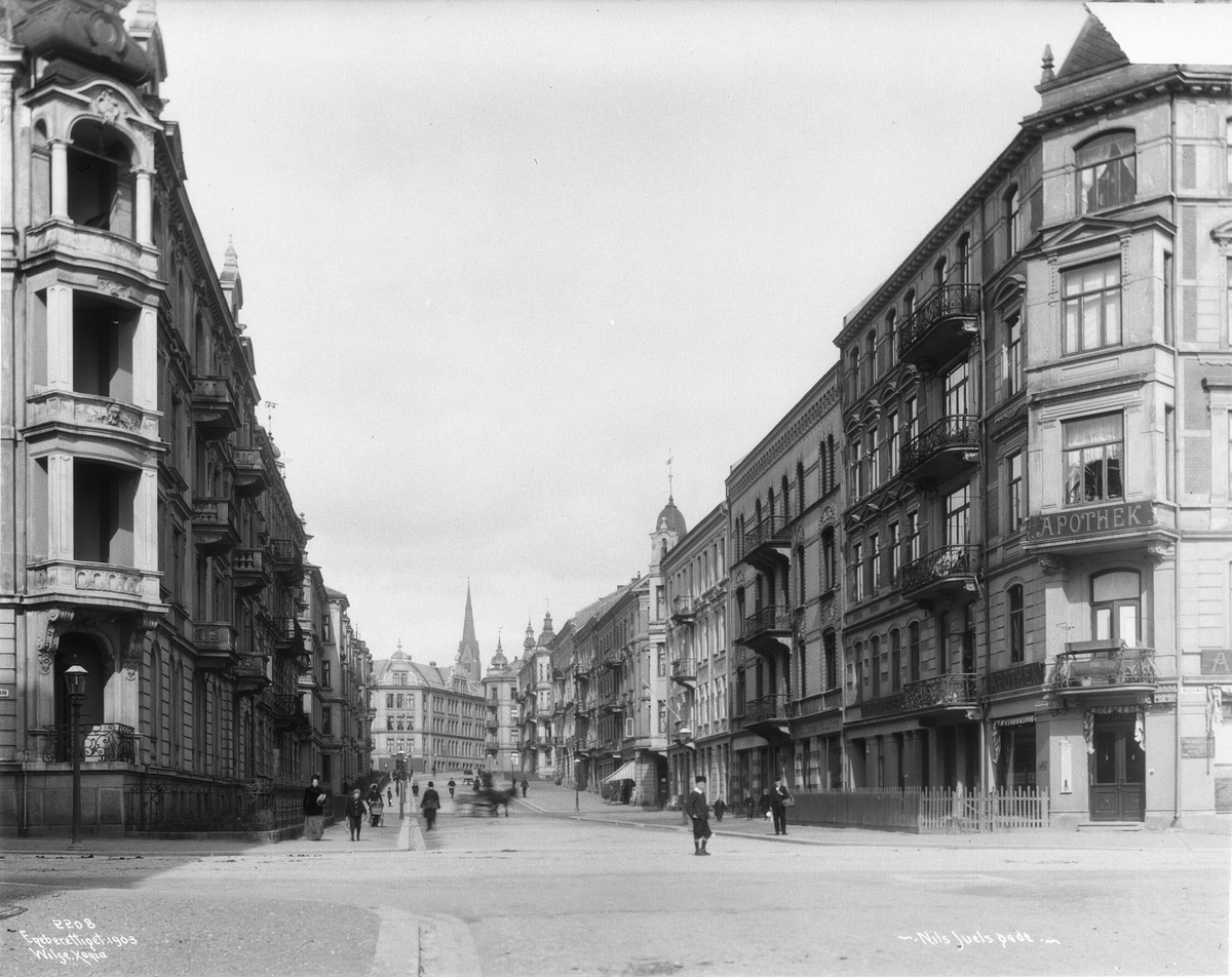 Niels Juels gate fra Bygdøy alle, april 1903