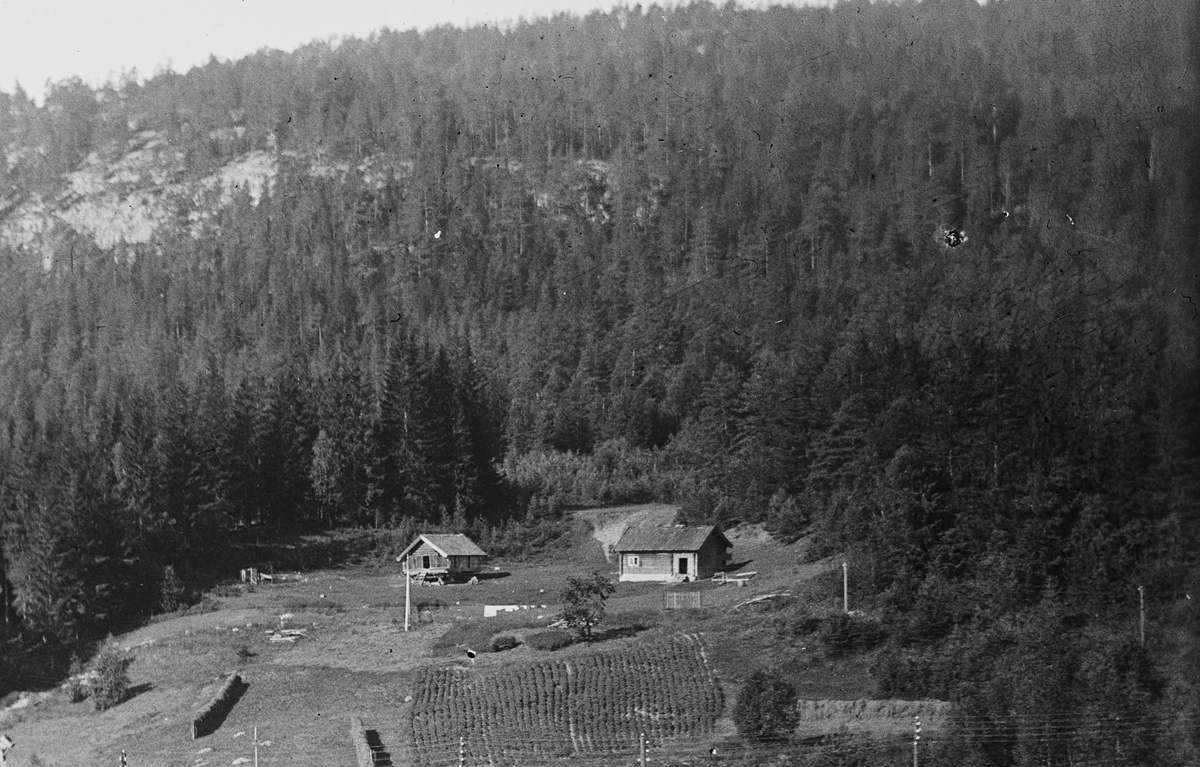 Svelgfoss kraftstasjon (Svelgfoss I) i Tinnelva, Notodden kommune, Telemark, juli 1916.