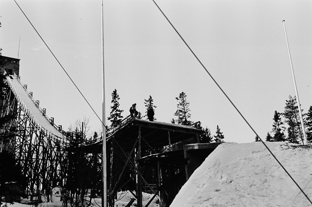 Holmenkollbakken, Oslo. Fotografert 1940.