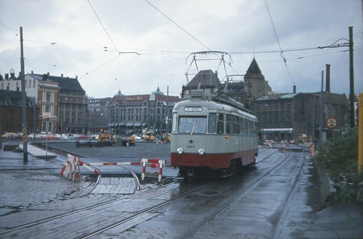 Ekebergbanen, nr. 1002, Vognmannsgata, anlegg av den midlertidige sløyfa 1973.