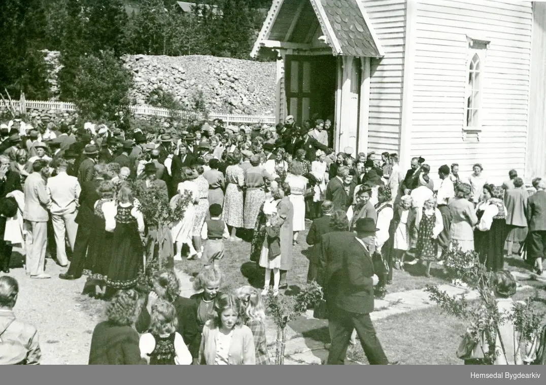 Hemsedal kyrkje: Bispevisitas 23. juli i 1950