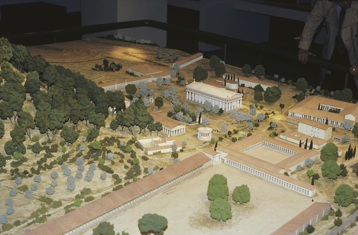 Modell av Ancient Olympia.