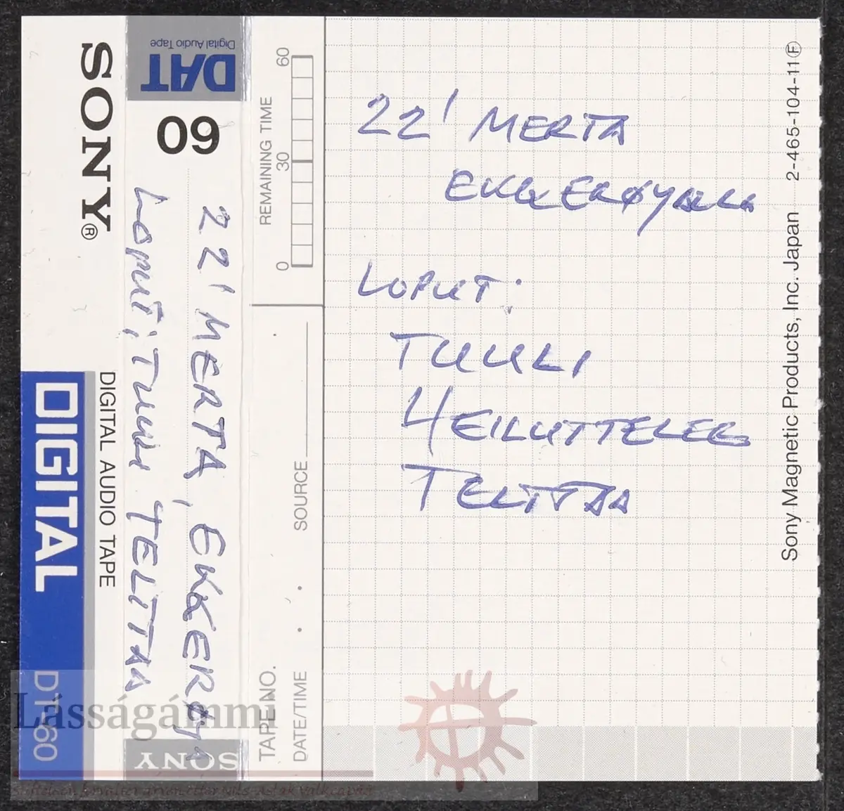 Field recording: Ádjajohka, 1990