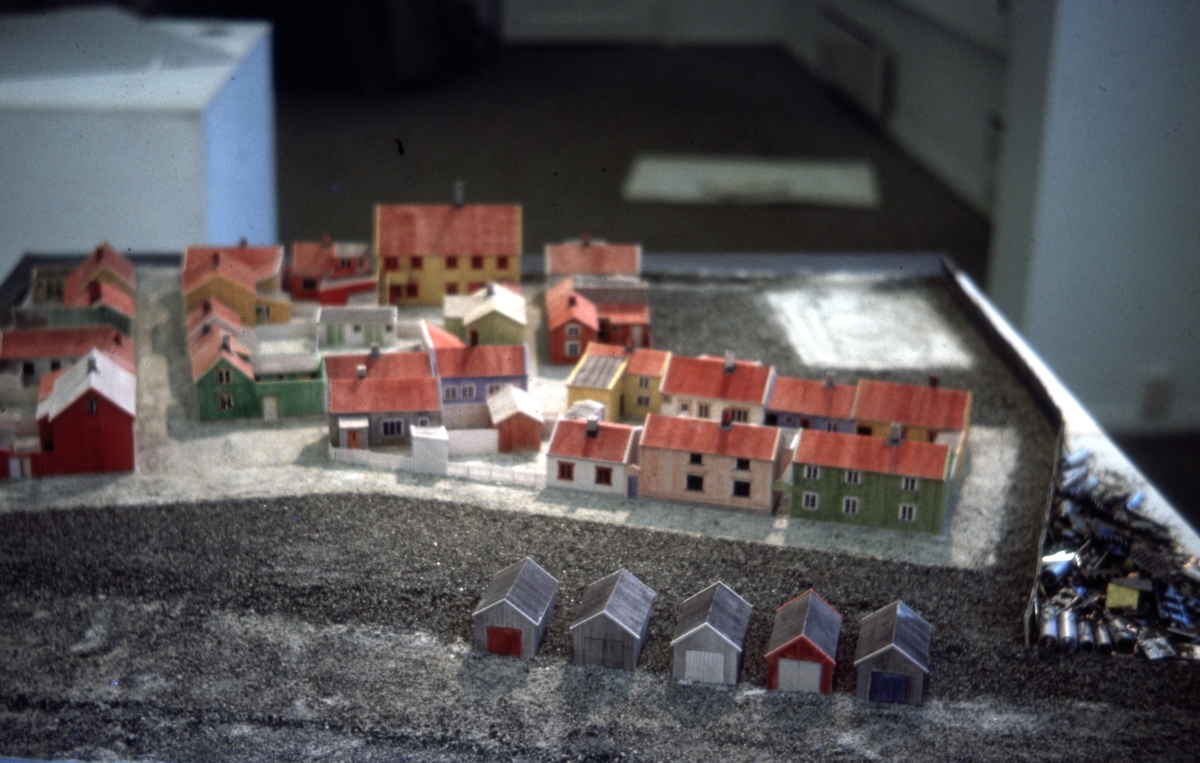 Modell av bebyggelse i Ilsvikøra