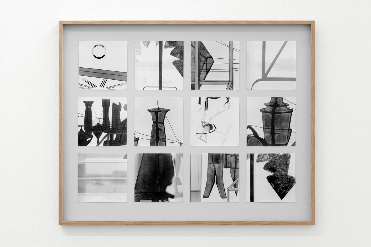 Fotografibasert verk med komposisjoner bestående av tolv kvadratiske bilder fremstilt i tradisjonelt mørkerom av kunstneren. Hvert bilde er et nærstudie av Marcel Duchamps ufullendte verk "The Bride Stripped Bare by her Bachelors, Even,", også kjent som "The Large Glass".