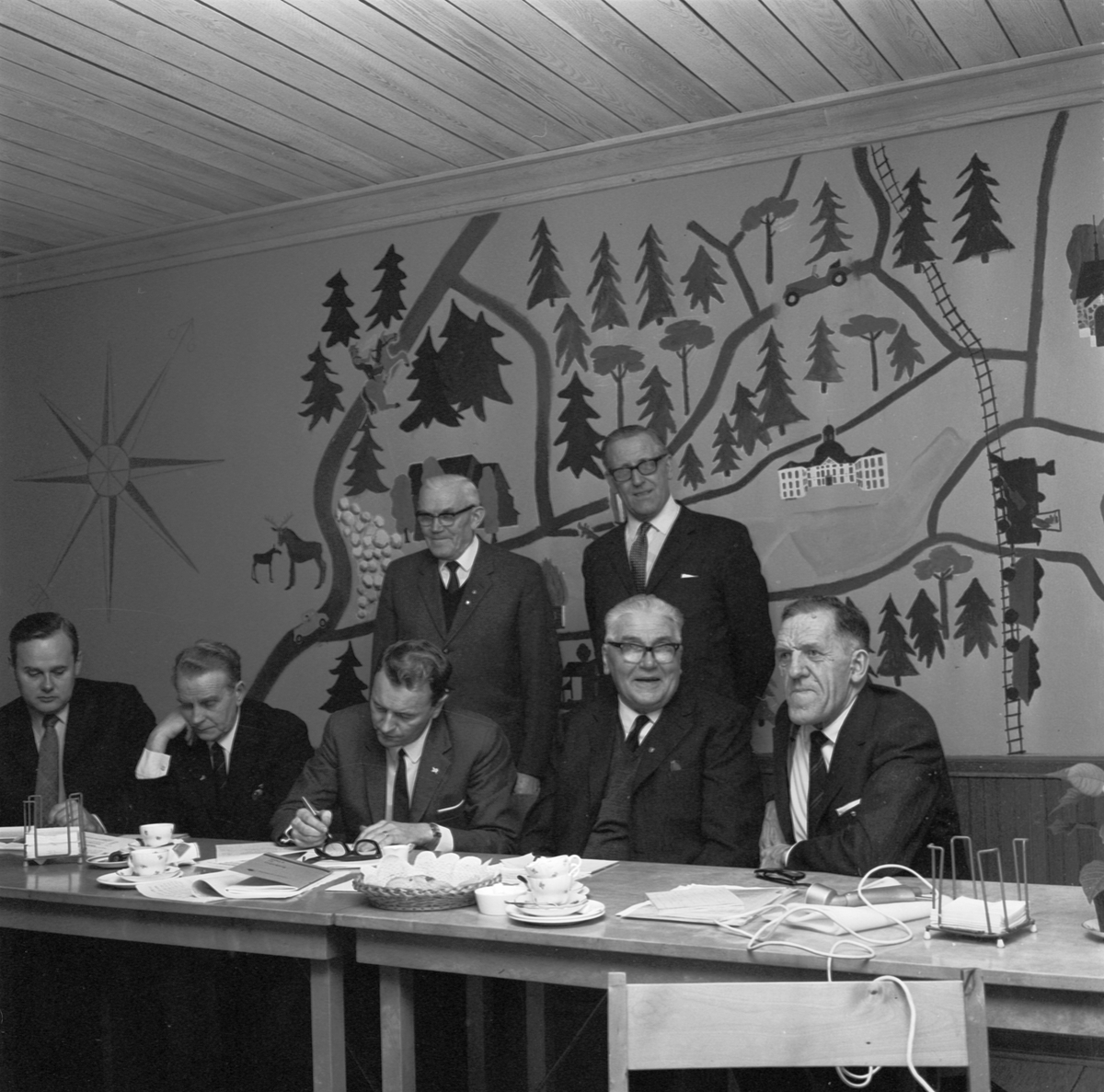 Pensionärsträff i Örbyhus, Uppland 1970