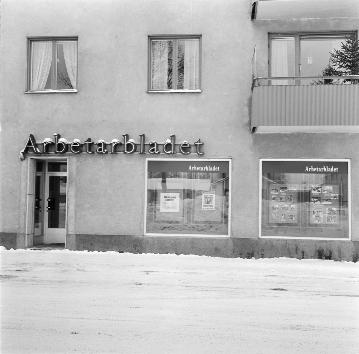 Arbetarbladets tidningsredaktion, Södra Esplanaden 7, Tierp, Uppland 1970