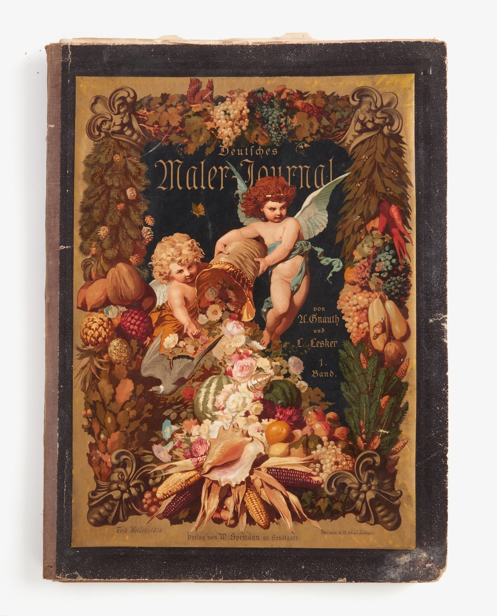 Mönsterkatalog, Deutsches Maler-journal 1876, kommer A R Richmans Katalog, målarverkstad i Falun.  Stämplad "A. R. RICHMAN, MÅLARE. FALUN"