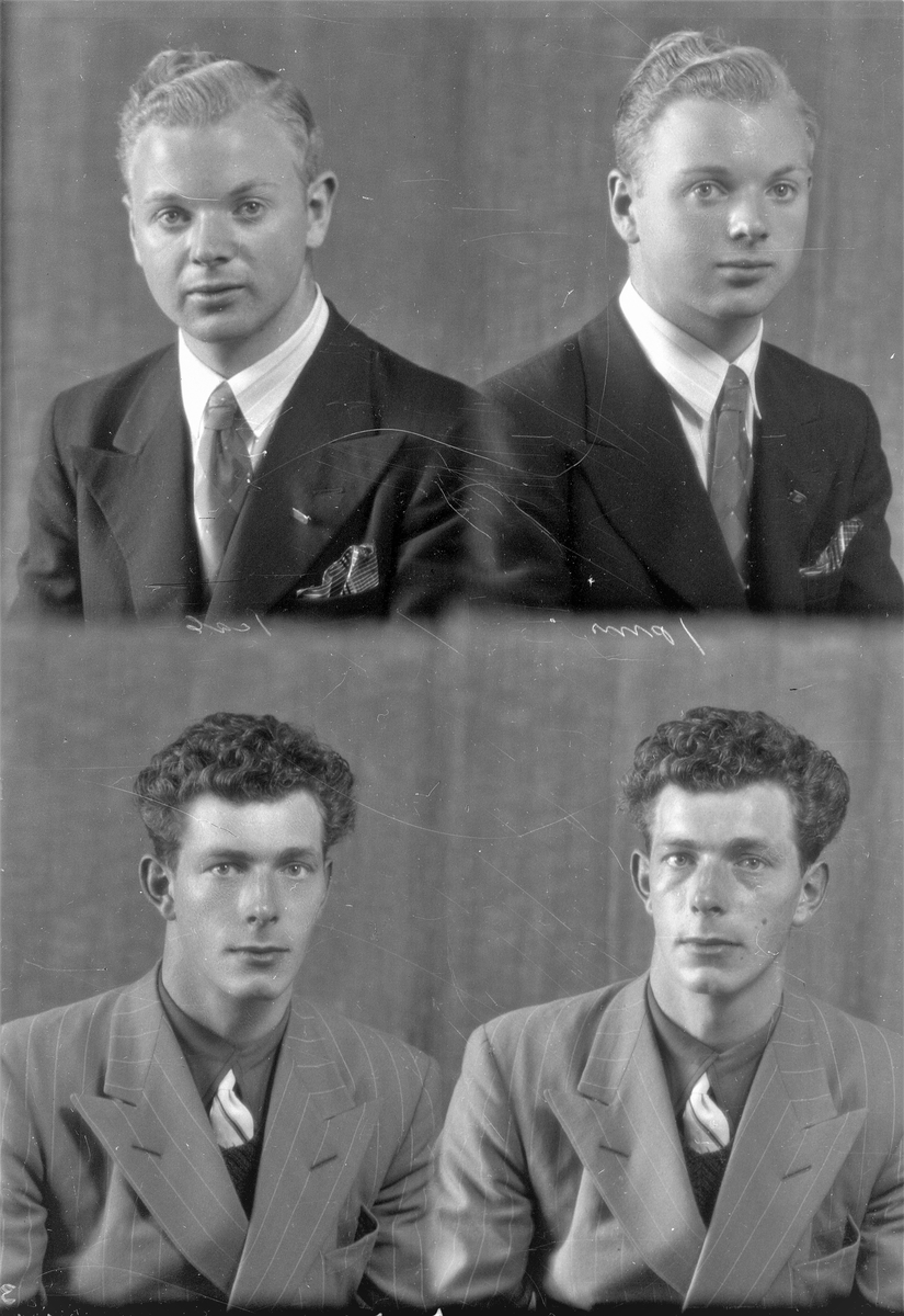 Portrett. To unge menn. Bestllt av Willy Kolstø. Pass + Harald Askevold. Pass