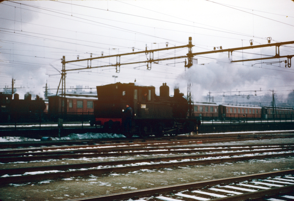 Damplokomotiv type 23b i skiftetjeneste på Oslo Østbanestasjon