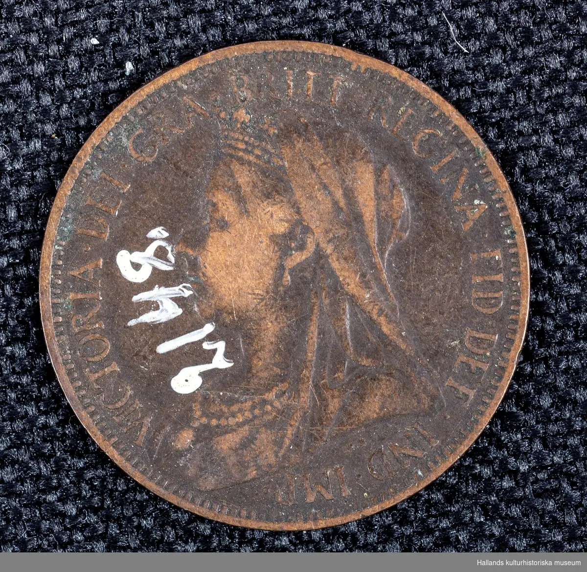 Engelskt mynt, 1/2 Penny, 1897. 