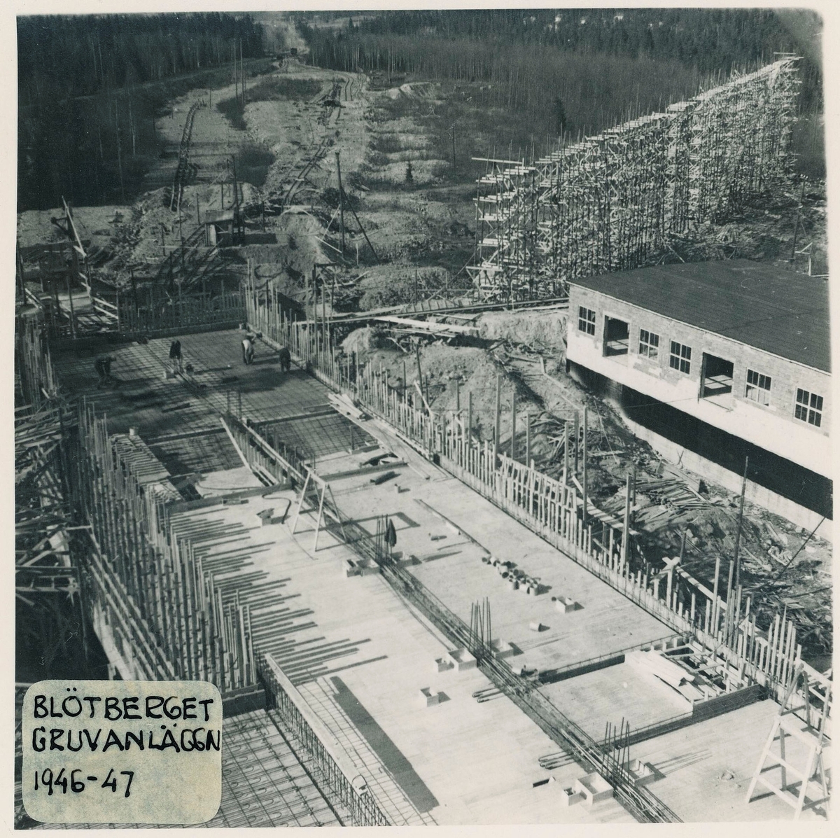 Bergslagsgruvan, Blötberget. Bild dokumentation av gruvanläggning 1946-1948.