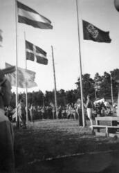 Flaggheising i Åbo, Finland. Bildet er tatt i forbindelse me