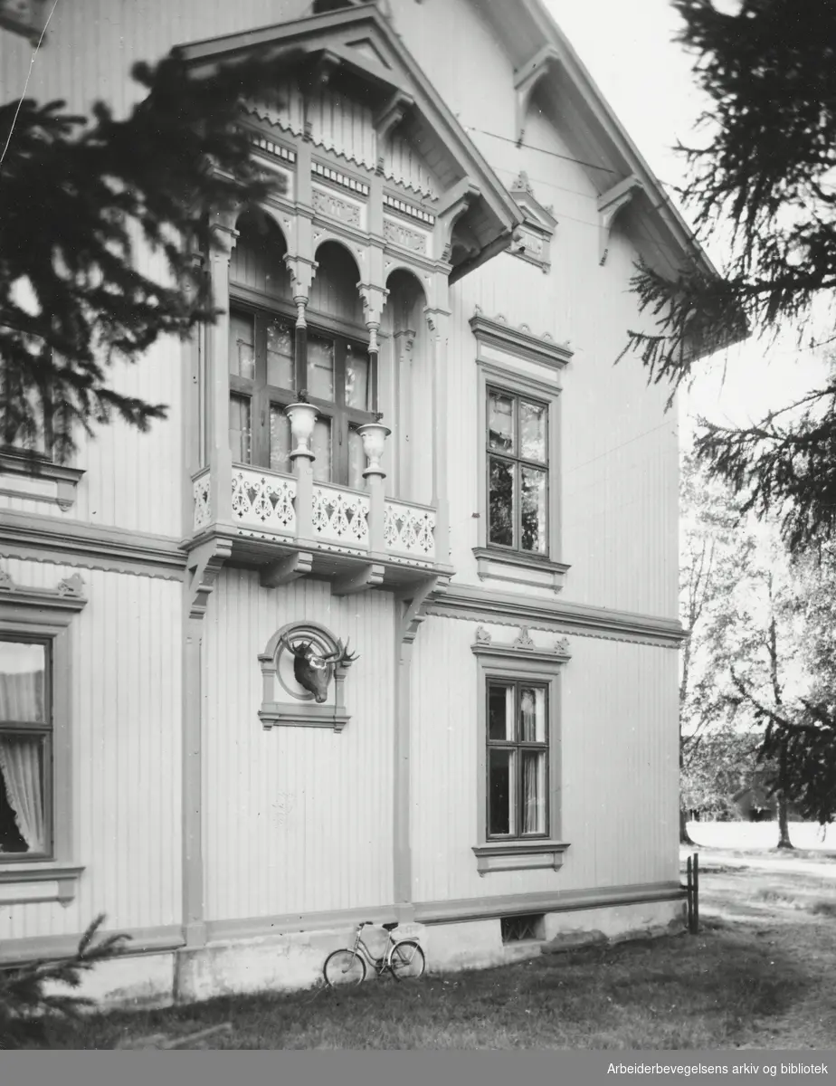 Hus i Sveitserstil, bygget 1877. Melgården. Deset i Østerdalen. Magasinet for Alle, November 1959.