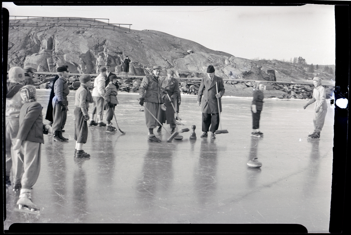 Curlingspel, Skeppsviken 1950.