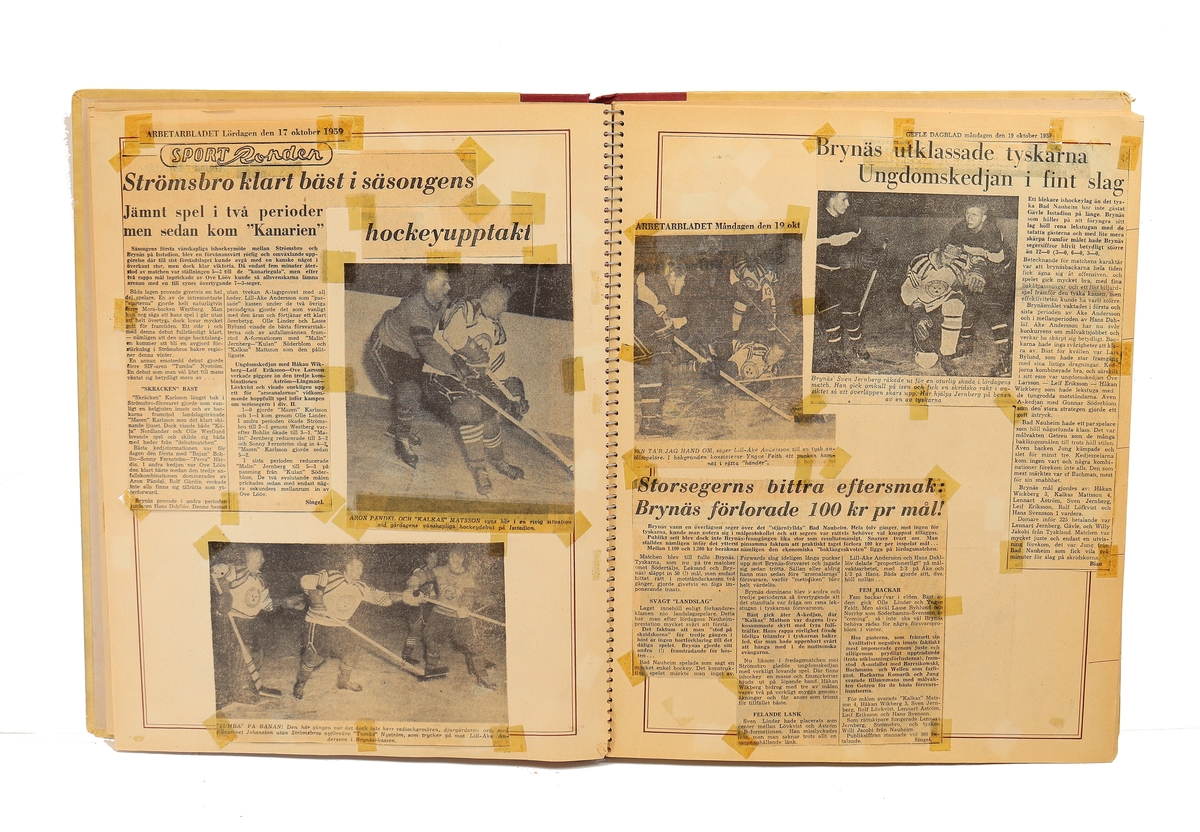 Brynäs idrottsförening, pressklipp 1959 - 1960. Se nedan för nedladdningsbar PDF.