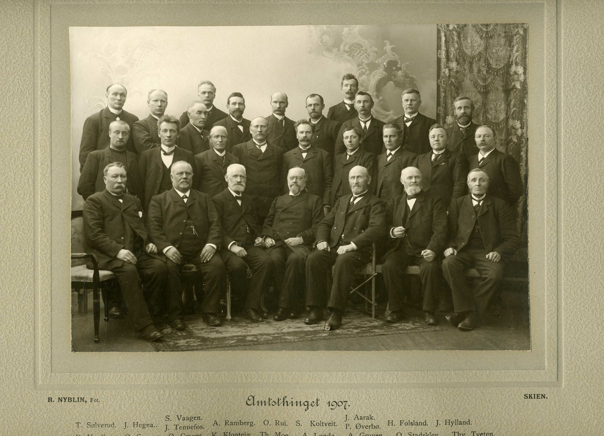 Bratsberg Amtsting 1907, J. Hegna er med