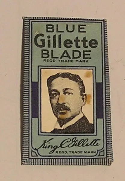 Blue Gillette barberblad. Telemark Museum.
