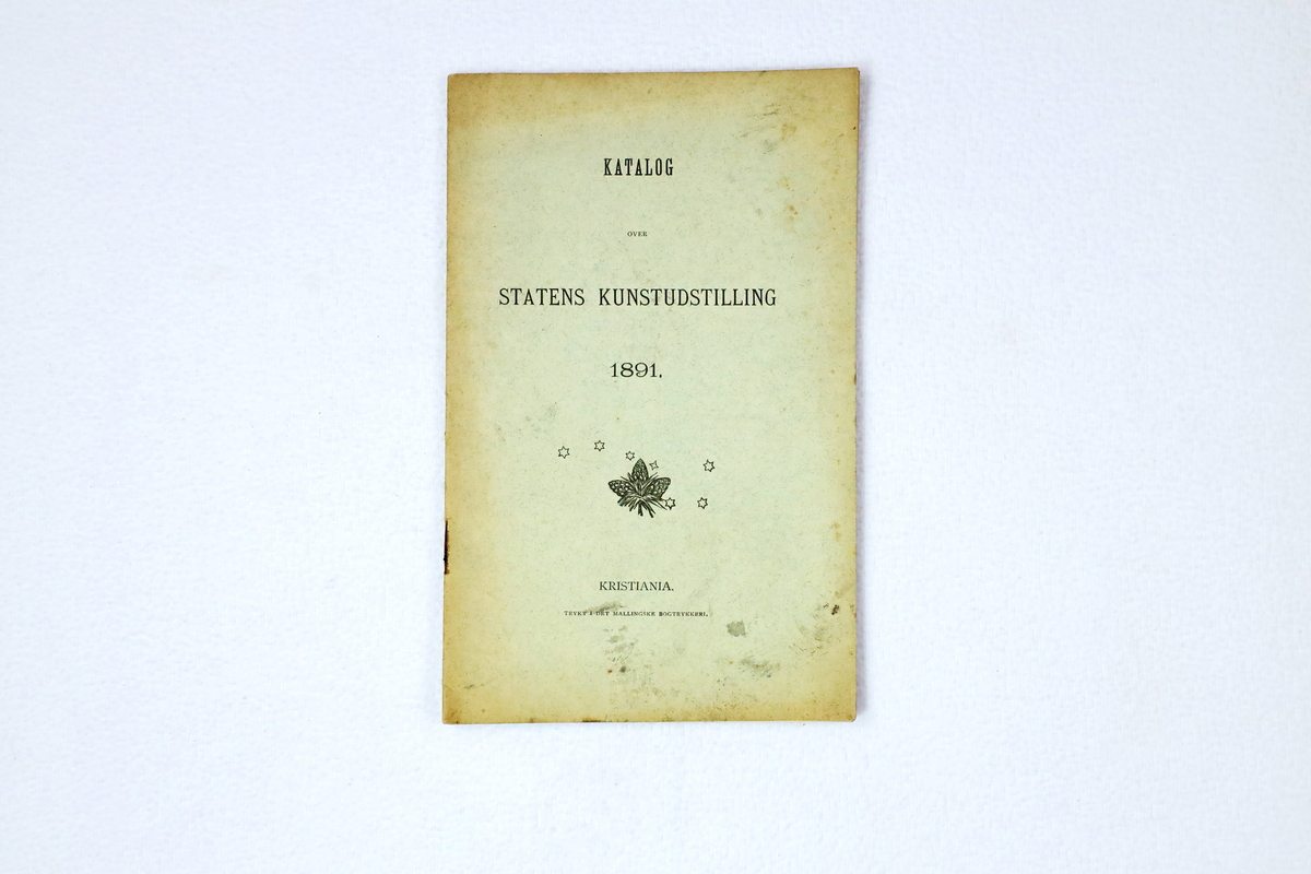 Katalog over Kunstudstillingen, (1884, 1885, 1886)
Katalog over Statens Kunstudstilling, (1891, 1892)