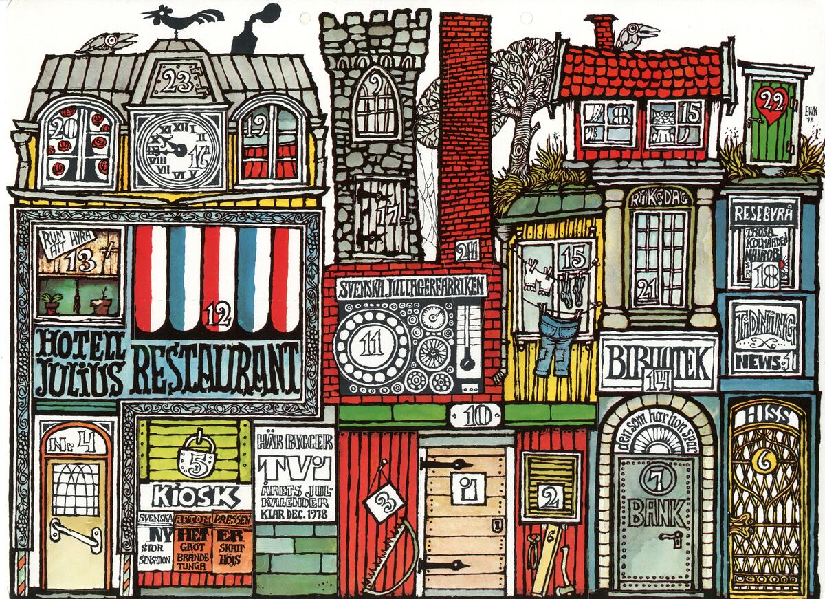 Adventskalender julkalender Gotlands Museum / DigitaltMuseum