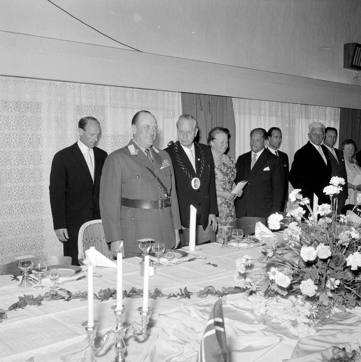 Kongemiddag i forbindelse med Gjøvik bys 100årsjubileum.