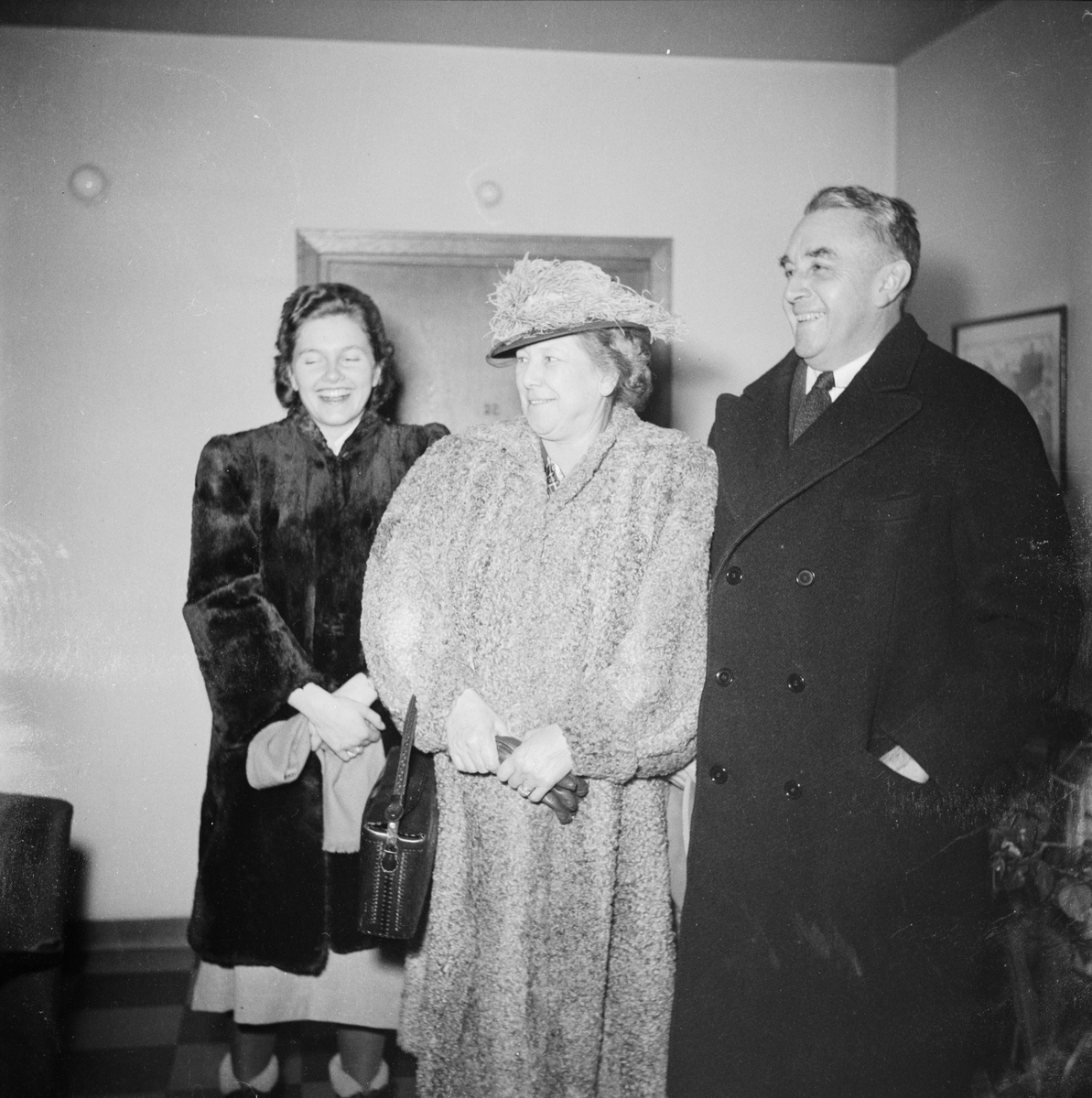 Professor Williams med sin maka och dotter, Uppsala 1948