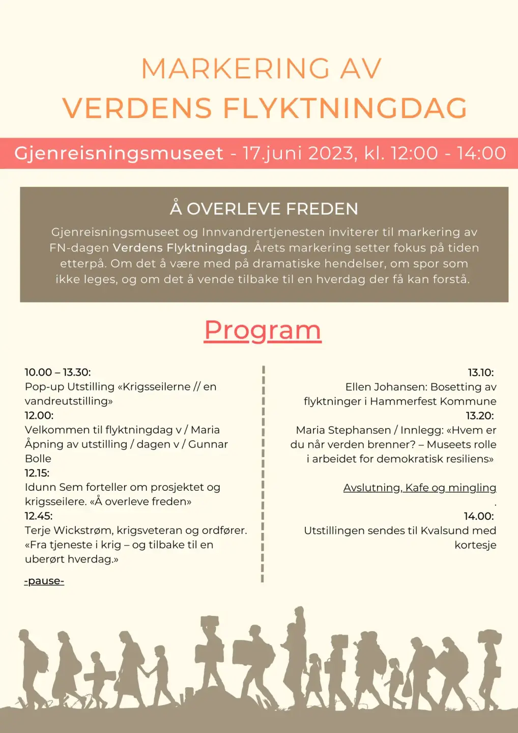 Program for markering av verdens flyktningdag 2023.