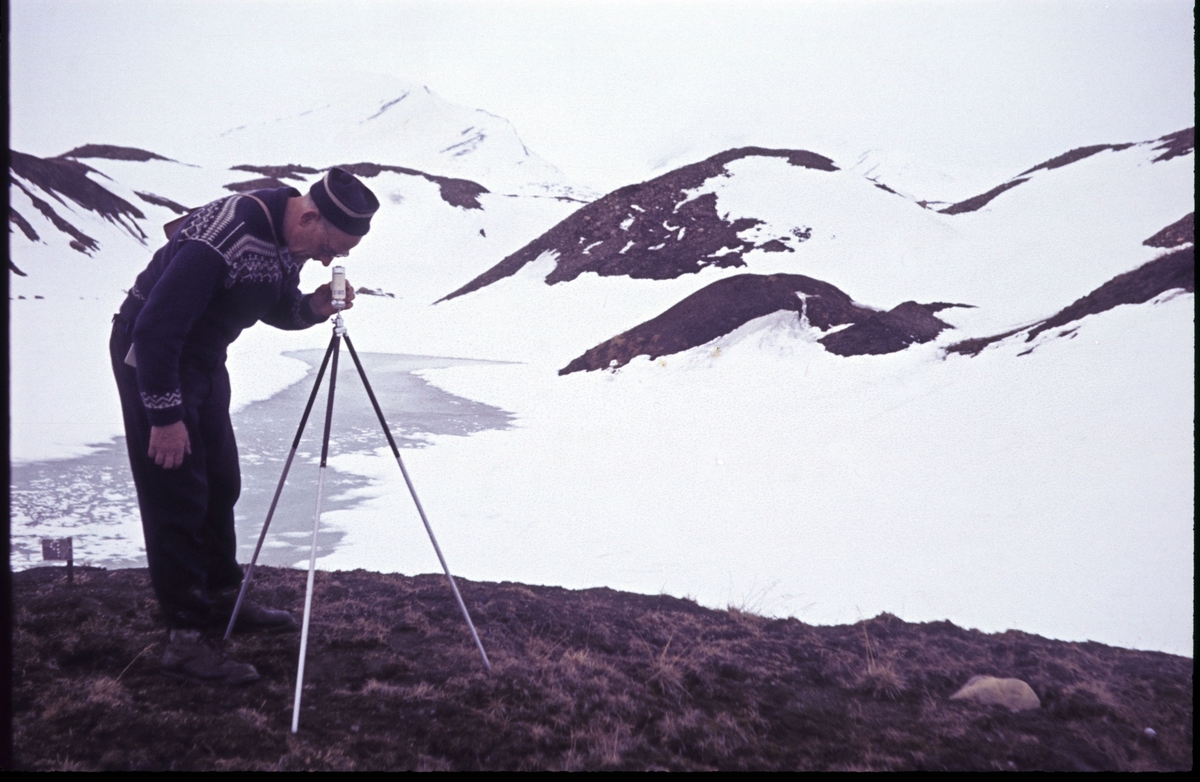 Bilder fra Marianne Gjørv. Faren,Odd E. Gjørv hadde sommerjobb for Norsk Polarnavigasjon(oljeleting) sommeren 1961.Observasjoner innerst i Grønfjorden.
