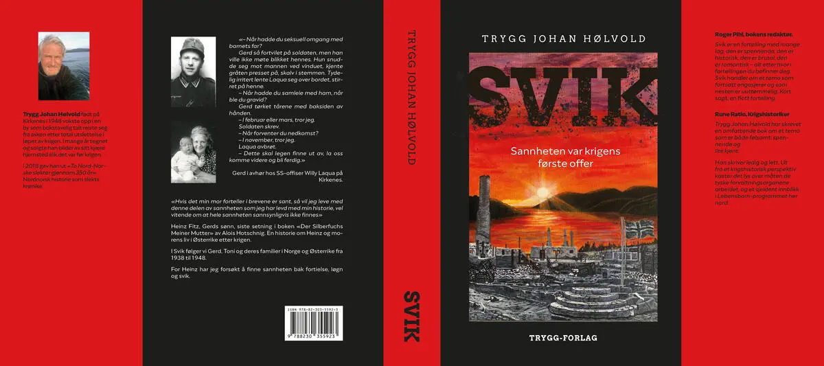 Bokomslaget til boken "SVIK- sannheten var krigens første offer" av Trygg Hølvold.