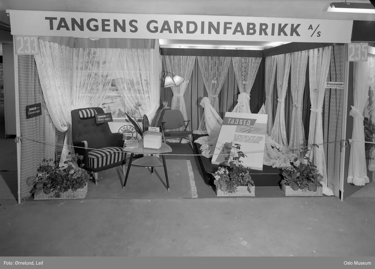 Tekstilmessen, interiør, utstilling, Tangens Gardinfabrikk