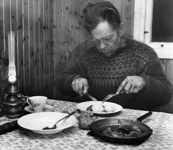 Skogsarbeider Jakob Prøven (1914-2005) fra Kongsvinger, foto