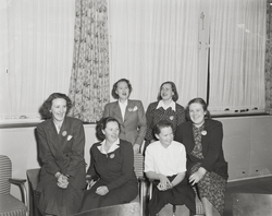Stortingsvalget 1949. Opptelling av oslostemmene i Rådhuset.