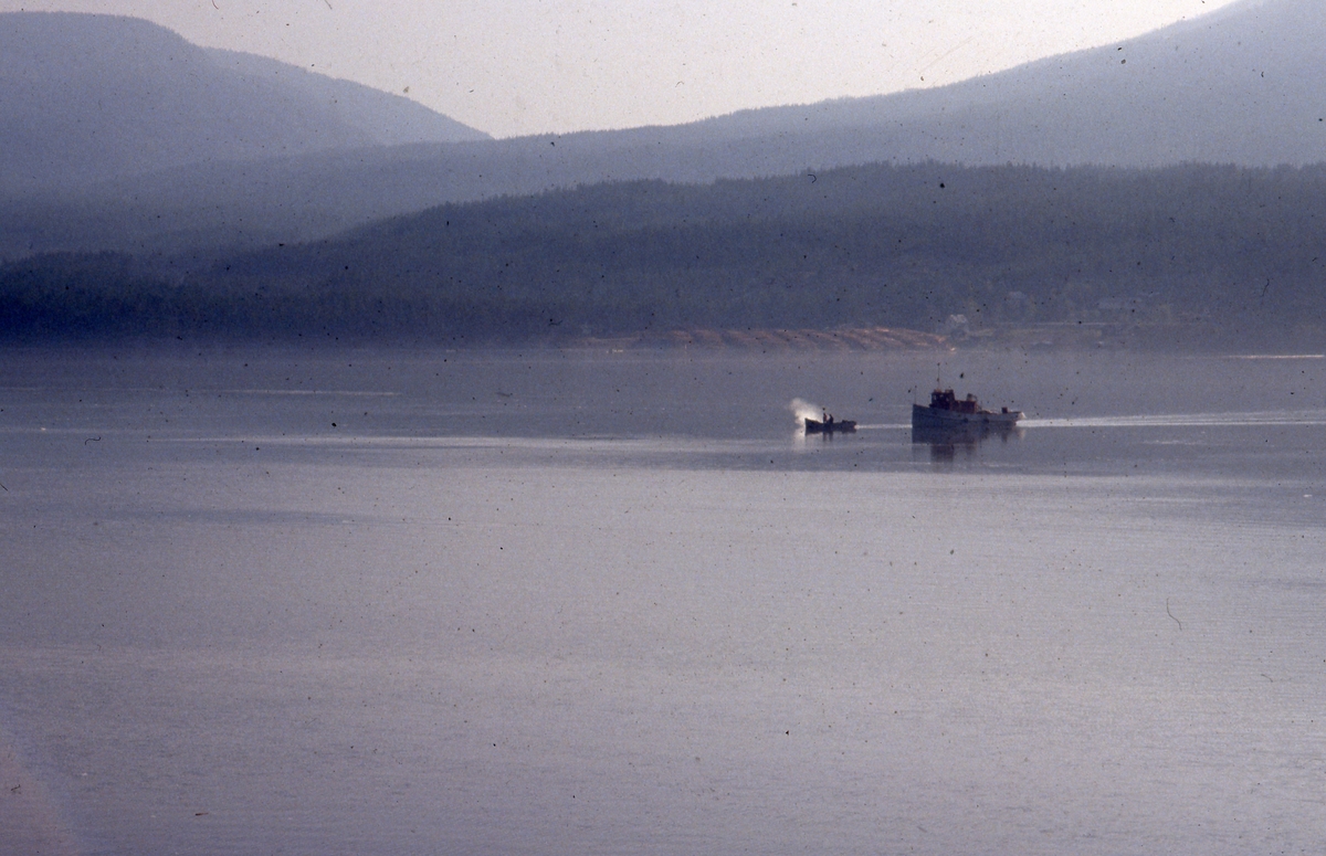 Fløting. Storsjø slepes for å klargjøres. 1981