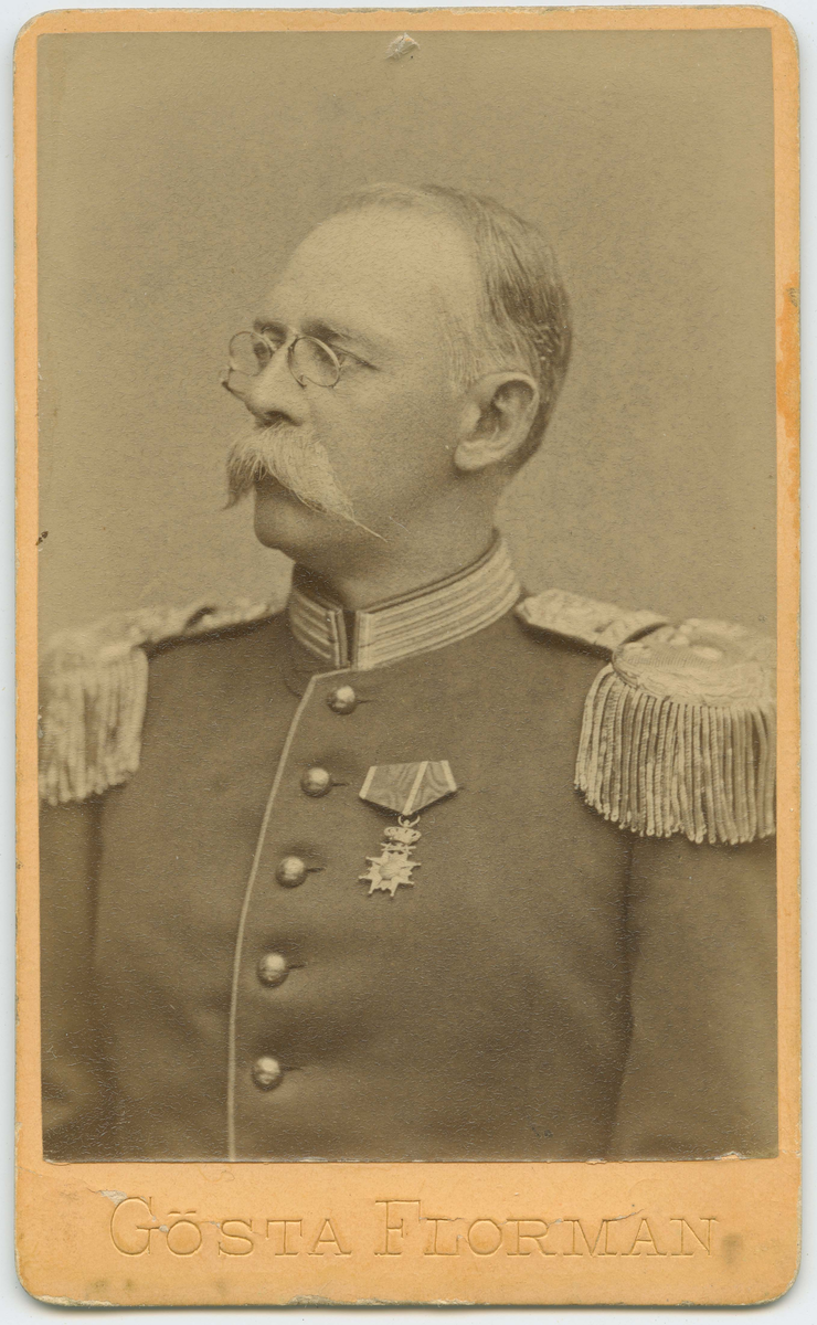Porträtt på Major Fredrik Kugelberg född år 1839.