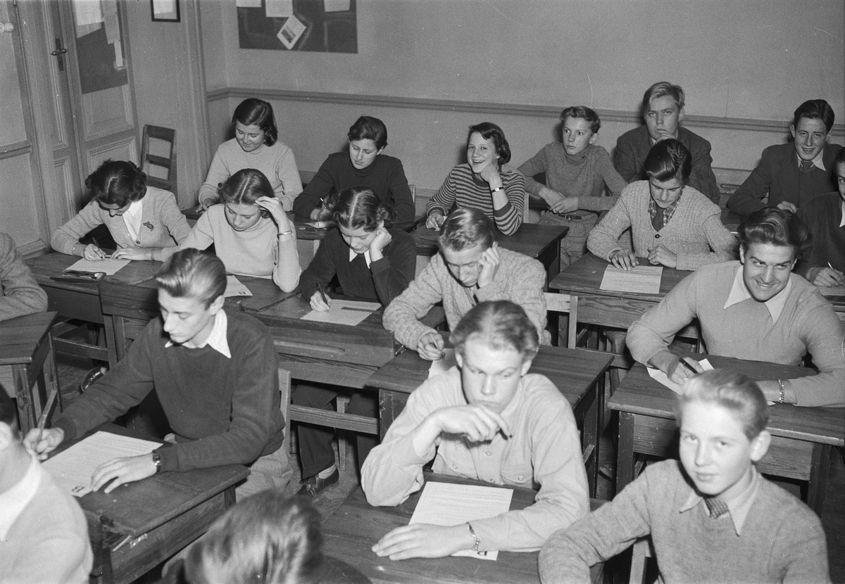 Studerande vid Högre Allmänna Läroverket, Uppsala 1951