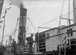 Roald Amundsen og Ellsworth ombord i hurtigruteskipet D/S Ve