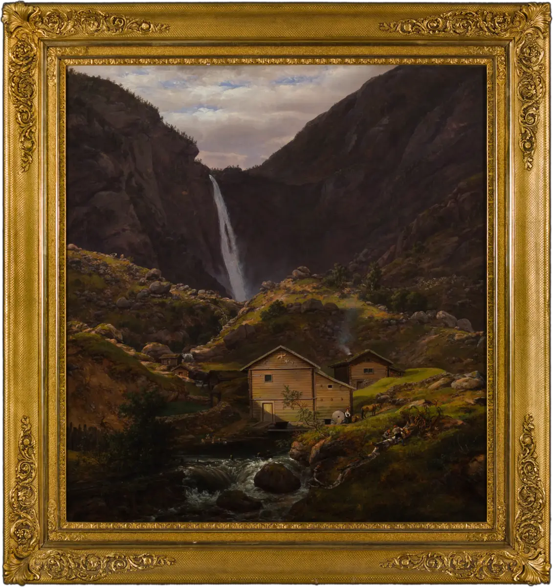 Feigumfossen i Lusterfjorden [Maleri]