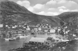 Bebyggelsen i Honningsvåg. Omkring 1920.
