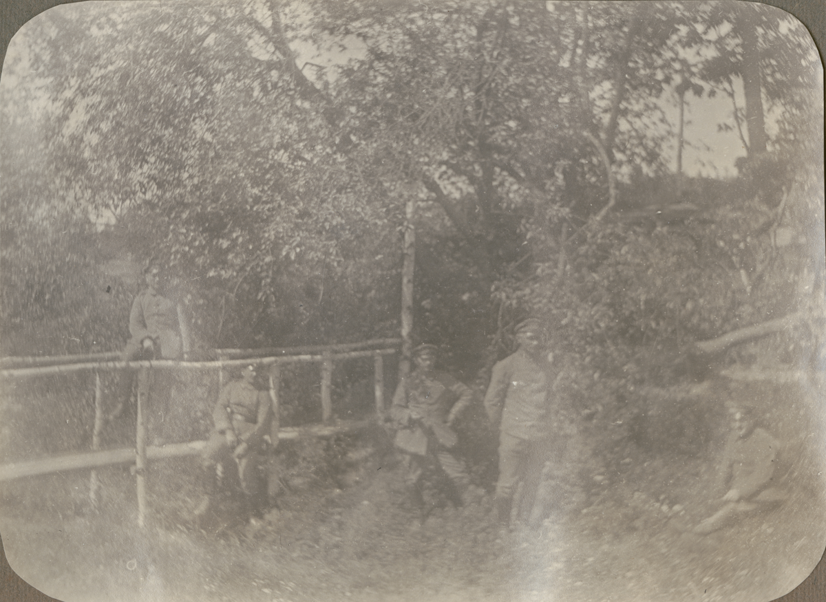 Text i fotoalbum: "I hvilolokaler maj 1916 vid Olai, Kurland."